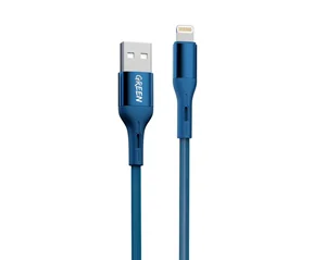 کابل شارژ سریع USB-A به لایتنینگ GREEN LION  کنفی - بسیار محکم